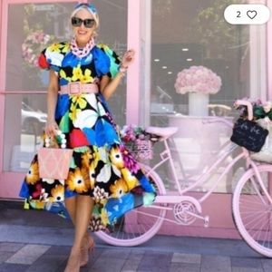 Christopher John Rodgers (Target), floral high-low with pockets, Size Small